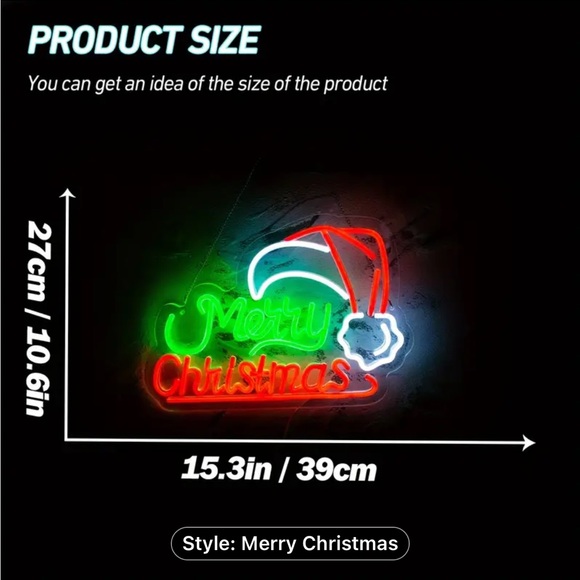 Merry Christmas LED Sign NIB - Picture 2 of 2
